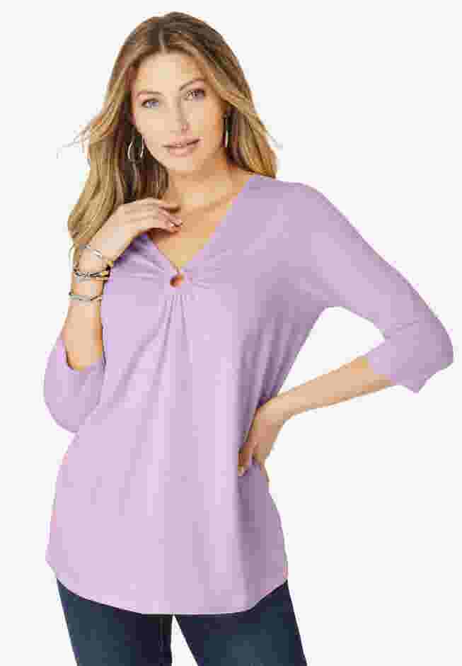 Ultimate Keyhole V Neck Tee image number 0