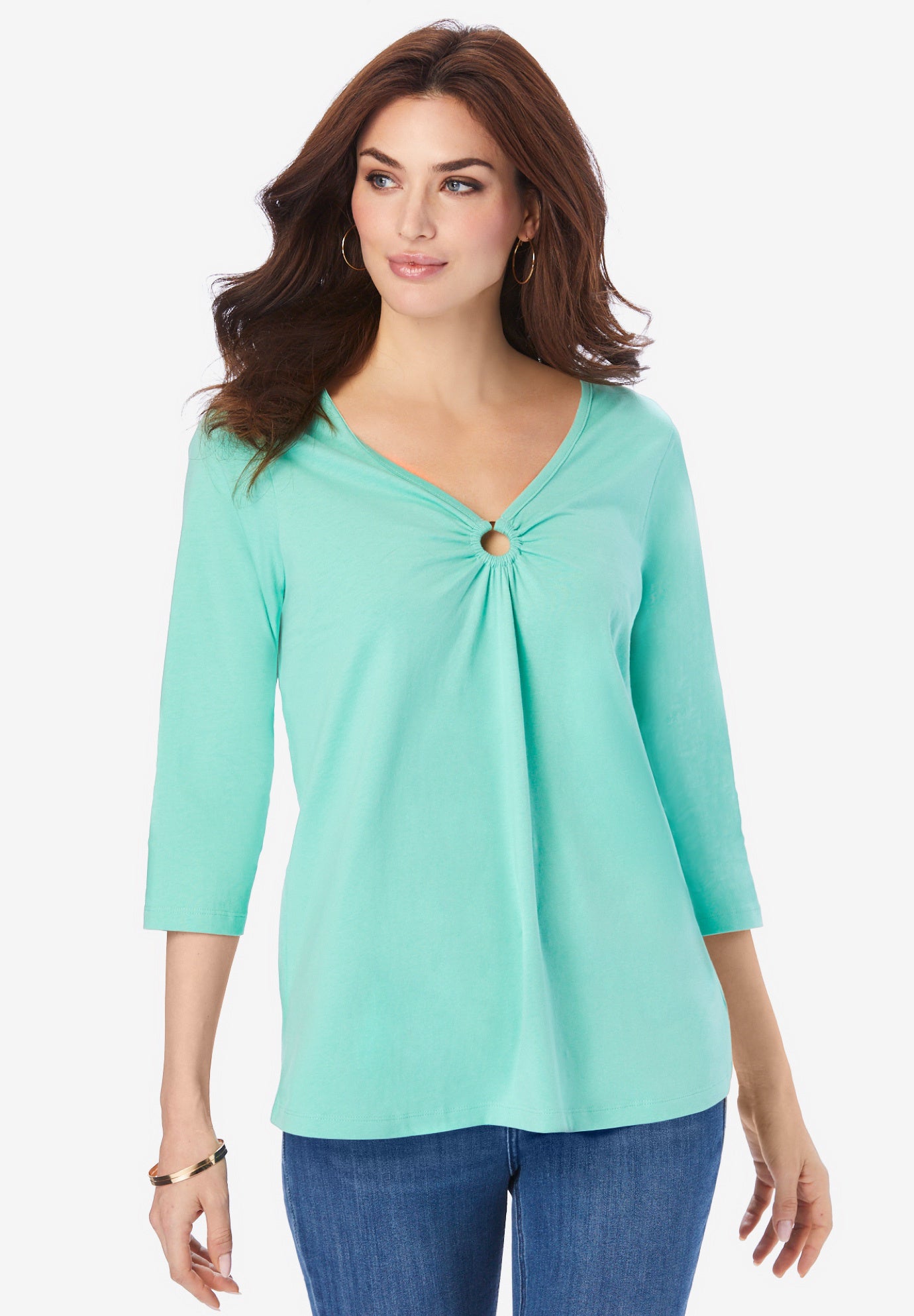 Ultimate Keyhole V Neck Tee image number 0