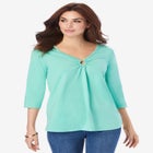 Ultimate Keyhole V Neck Tee image number null