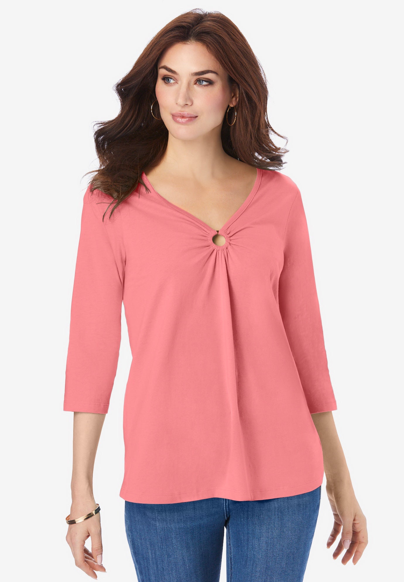 Ultimate Keyhole V Neck Tee image number 0