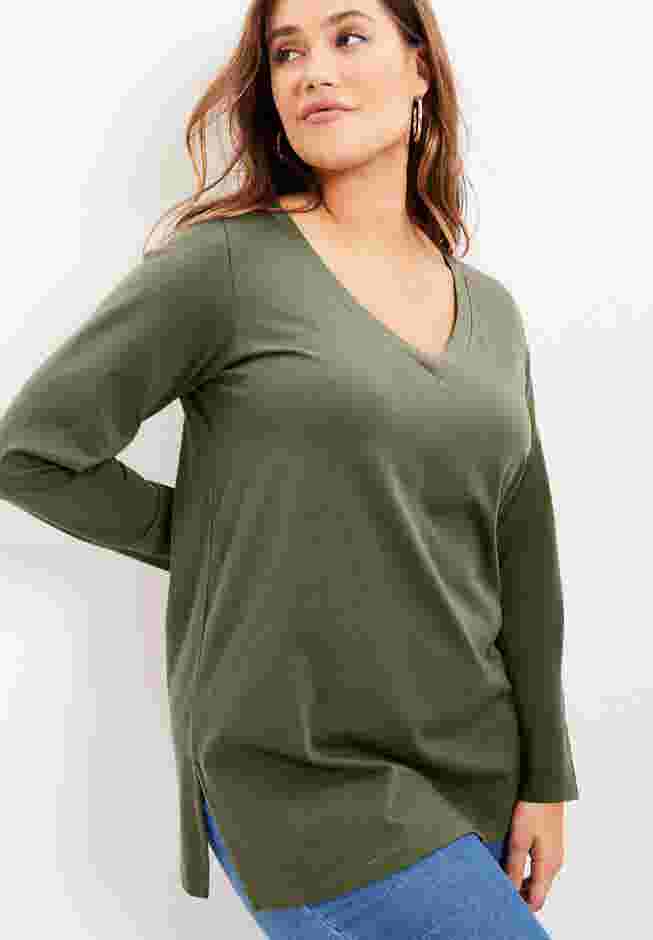 Long-Sleeve V-Neck One + Only Tunic image number 0