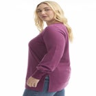 V-Neck French Terry Sweatshirt image number null