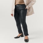 5-Pocket Faux Leather Pants image number null
