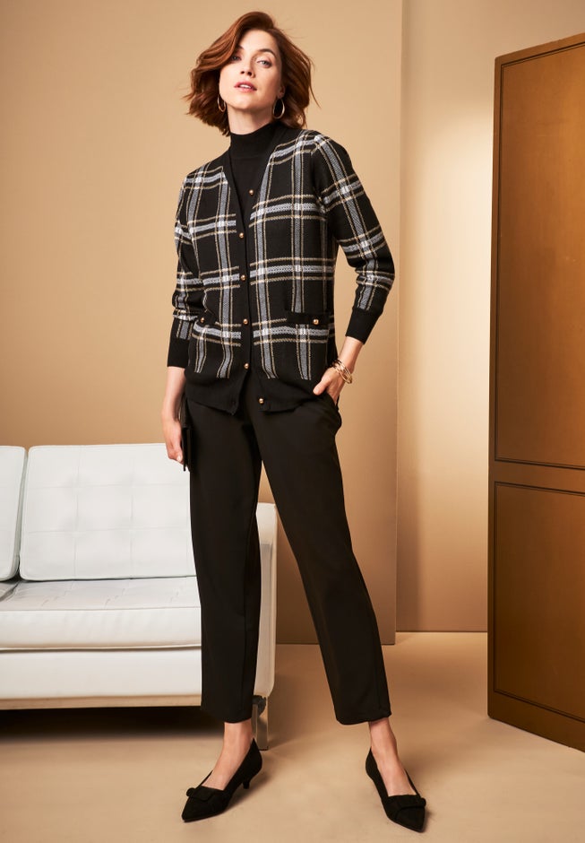 V-Neck Cardigan Sweater image number 3