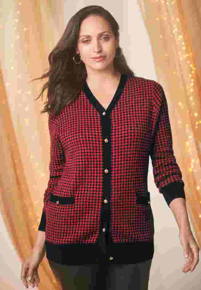 V-Neck Cardigan Sweater image number 0