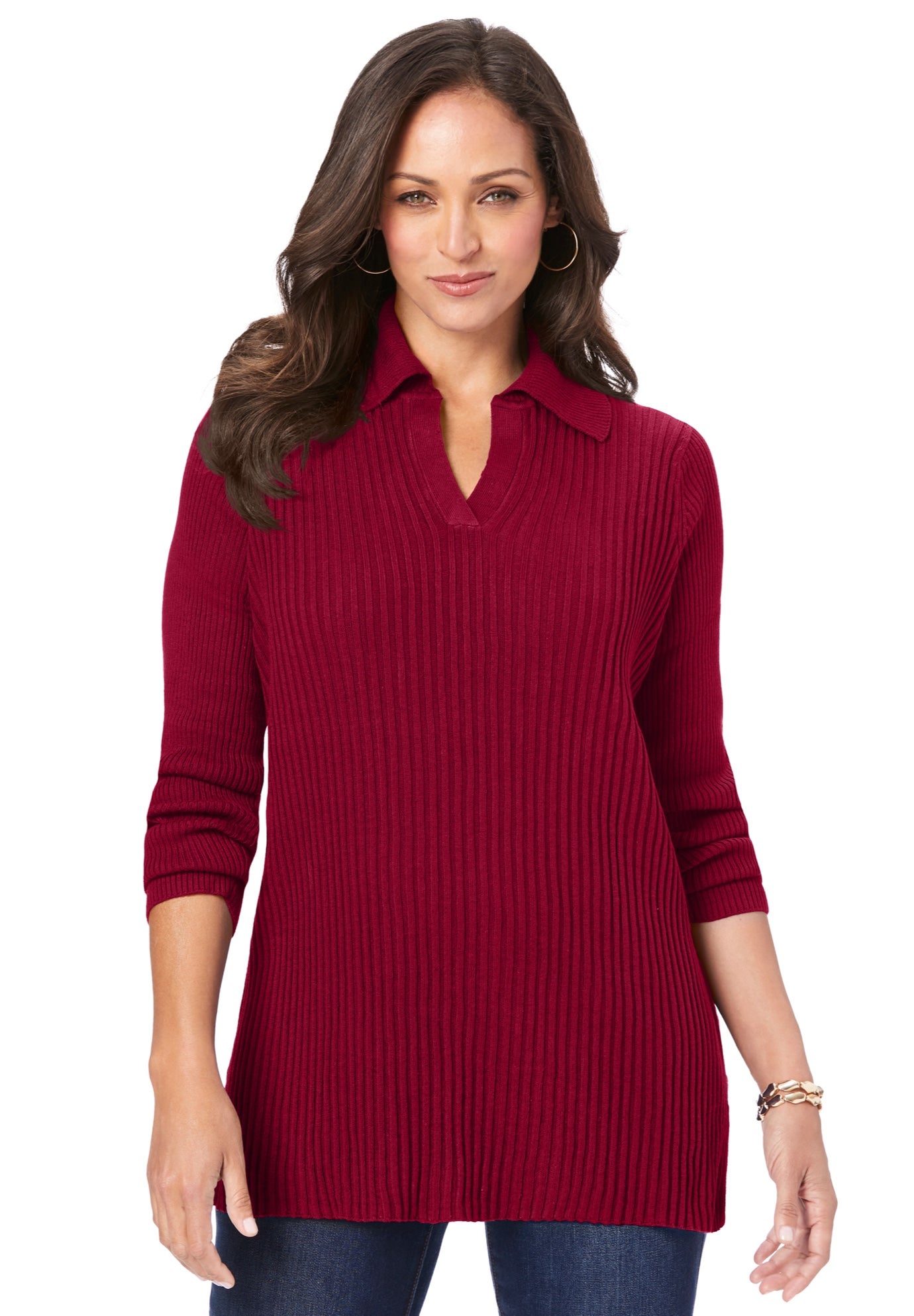 Ribbed Collar Sweater image number 0