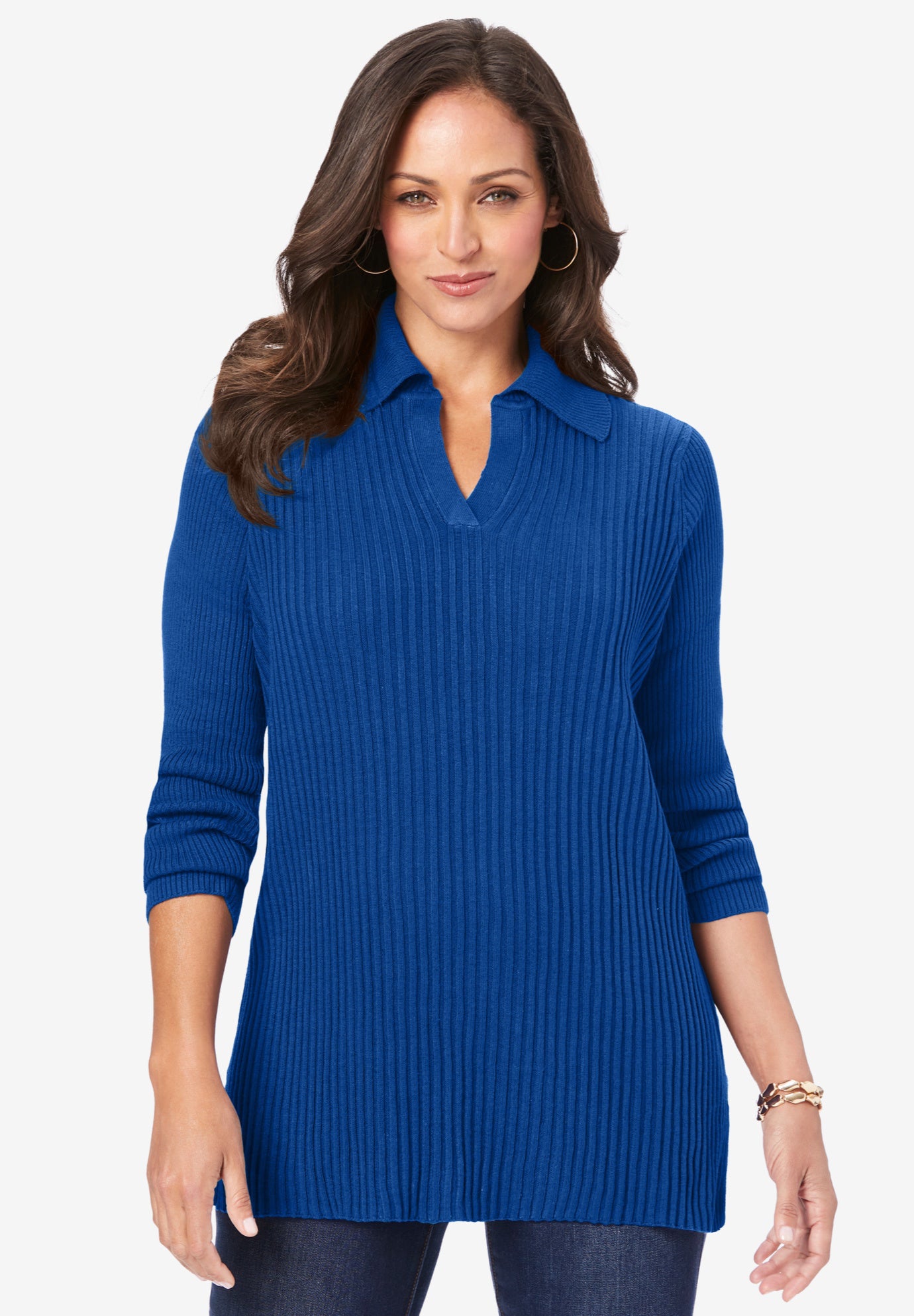 Ribbed Collar Sweater image number 0