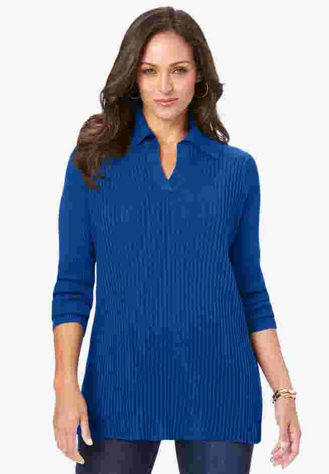 Ribbed Collar Sweater image number 0
