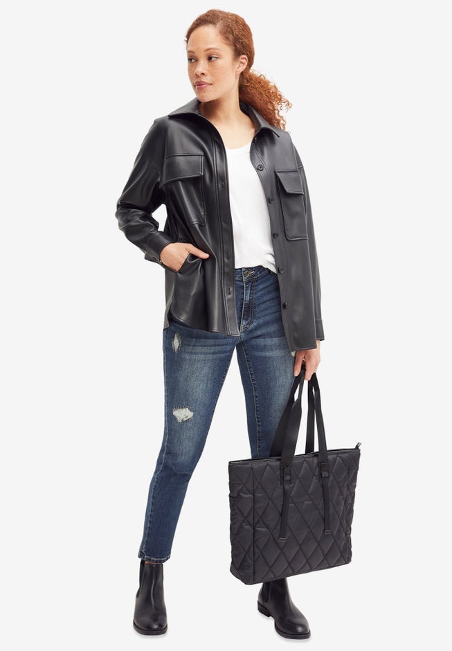 Quilted Tote Bag image number null