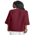 Linen V-Neck Embroidered Tunic image number null