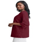 Linen V-Neck Embroidered Tunic image number null