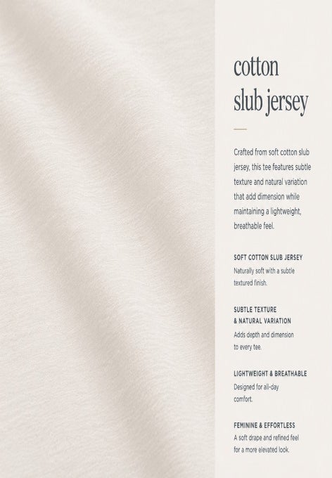100% Cotton Jersey Slub Scoopneck Short Sleeve Graphic Tee image number 3