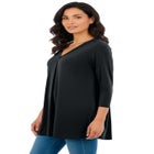 Banded V-neck Blouse image number null