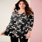 Banded V-neck Blouse image number null