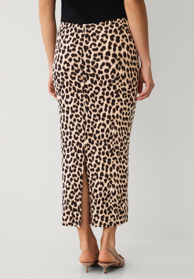 Stretch Knit Pull On A Line Maxi Skirt image number 1