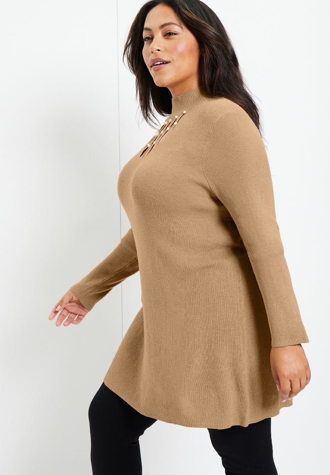 Pearl Keyhole Sweater image number 1