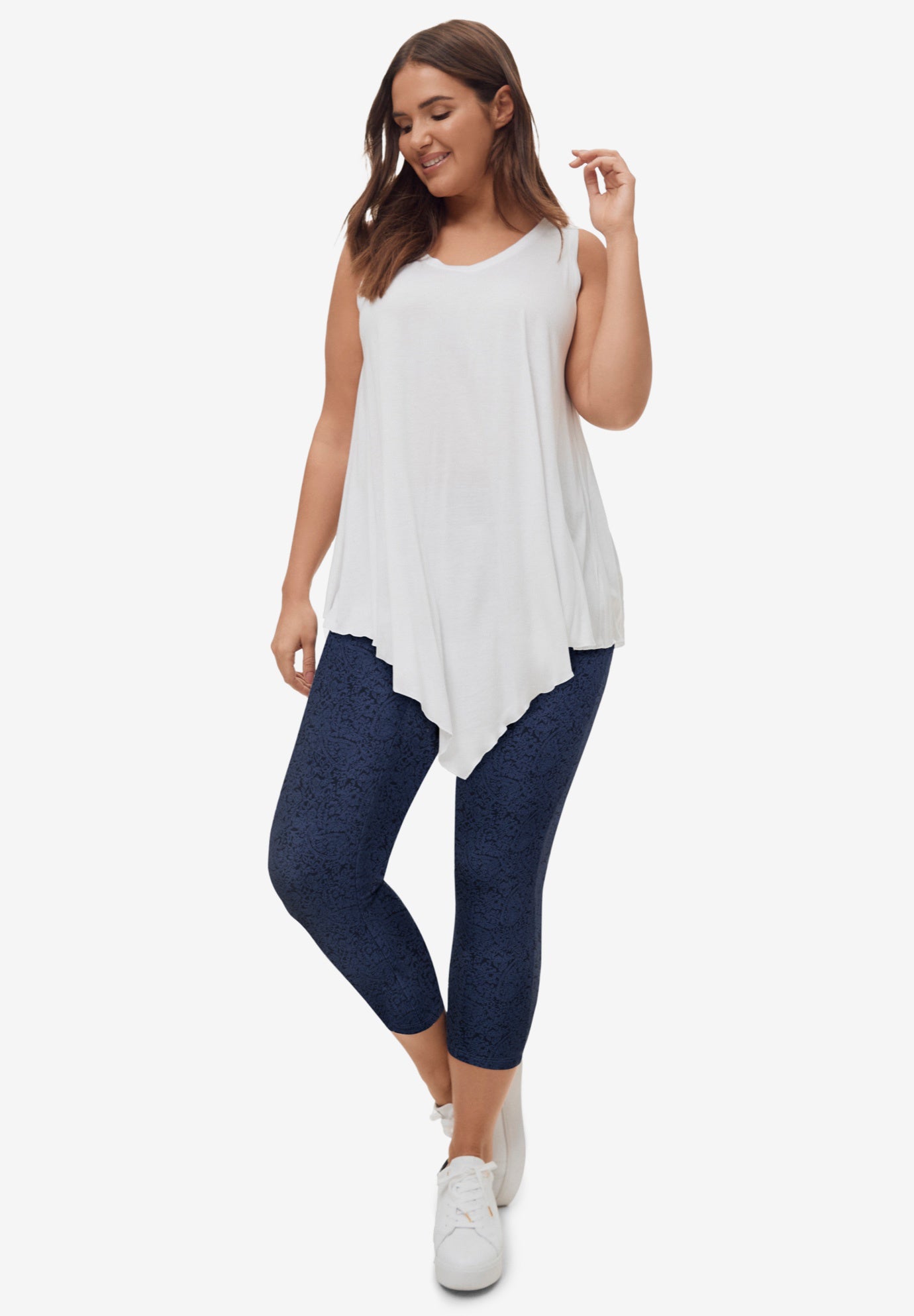 Knit Capri Leggings image number 0