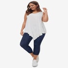 Knit Capri Leggings image number null