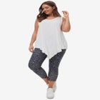 Knit Capri Leggings image number null