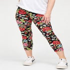 Cotton Spandex Capri Length Leggings image number null