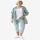 Knit Capri Leggings image number null