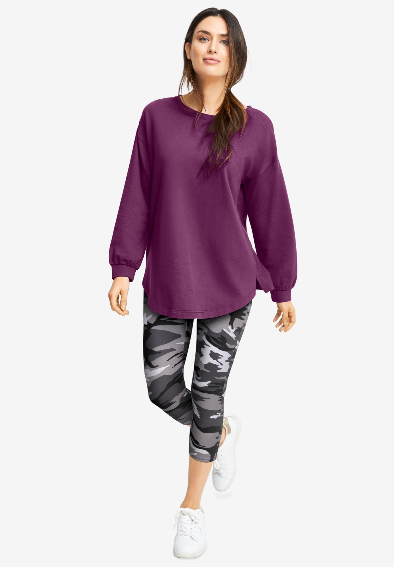 Knit Capri Leggings image number 0