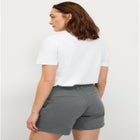 Mid-Rise Stretch Cotton 2-Pocket Chino Shorts image number null