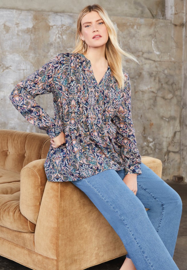 Roll-Tab Popover Tunic image number 2