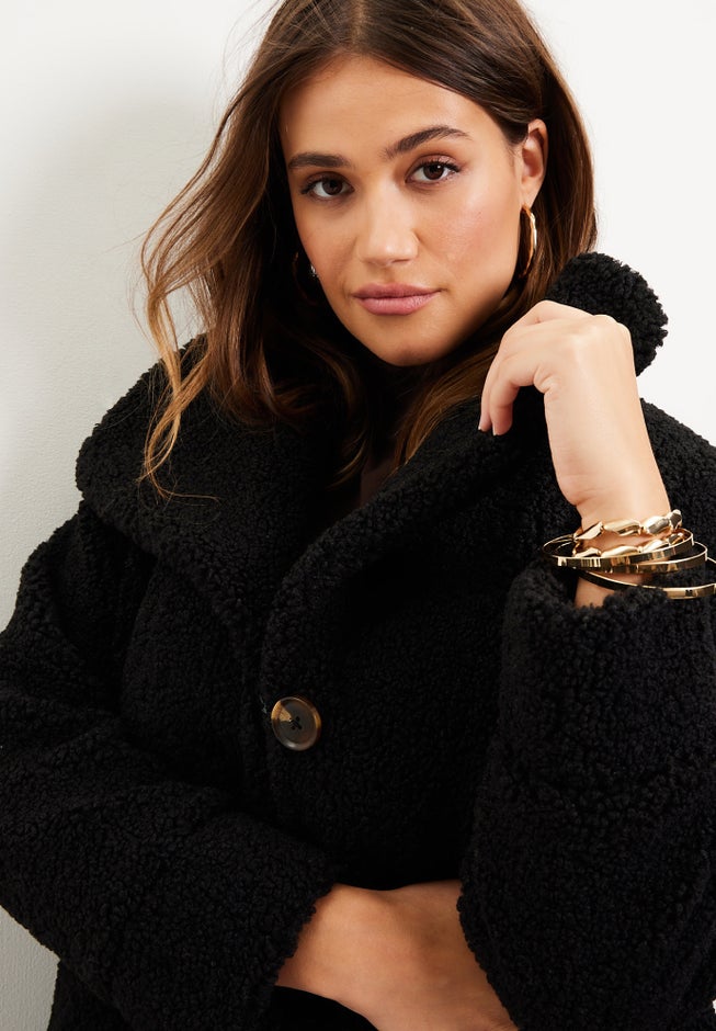 Maxi Teddy Fleece Coat image number 5