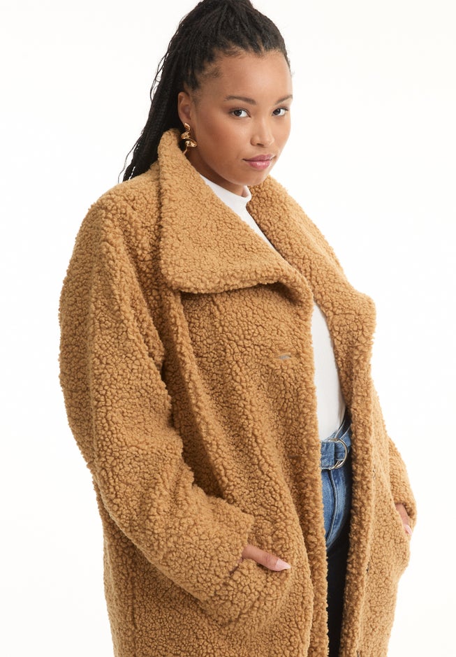 Maxi Teddy Fleece Coat image number 2