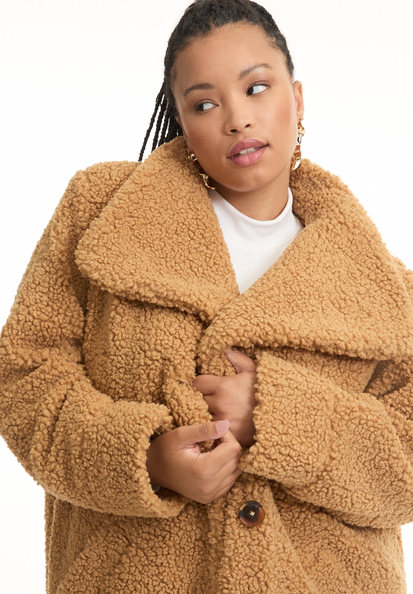 Maxi Teddy Fleece Coat image number 3
