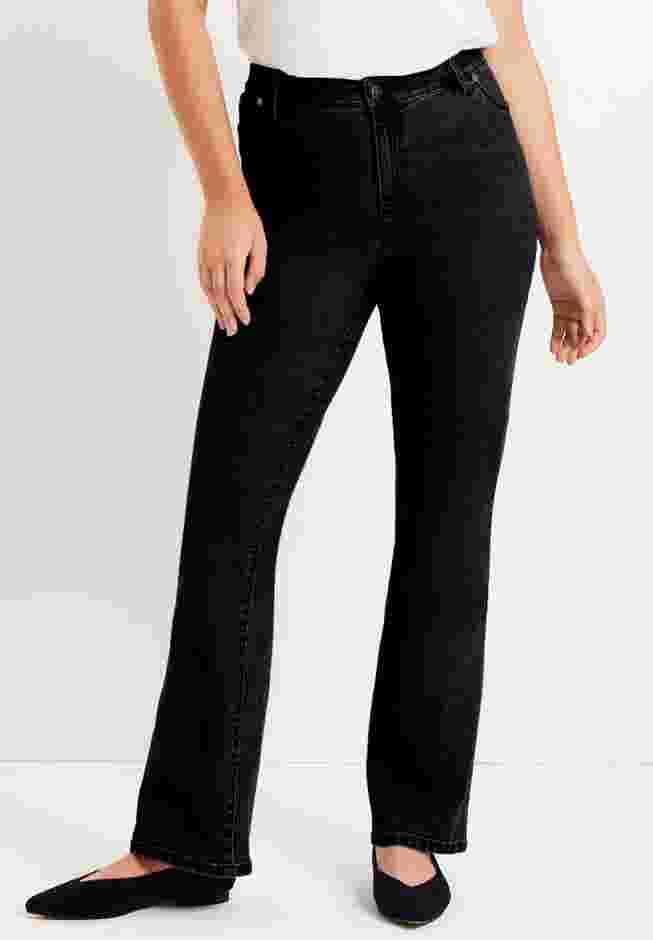 Bottom June Fashionable June Fit Bootcut Jeans, Black | Roaman's