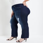 June Fit Distressed Straight-Leg Jeans image number null