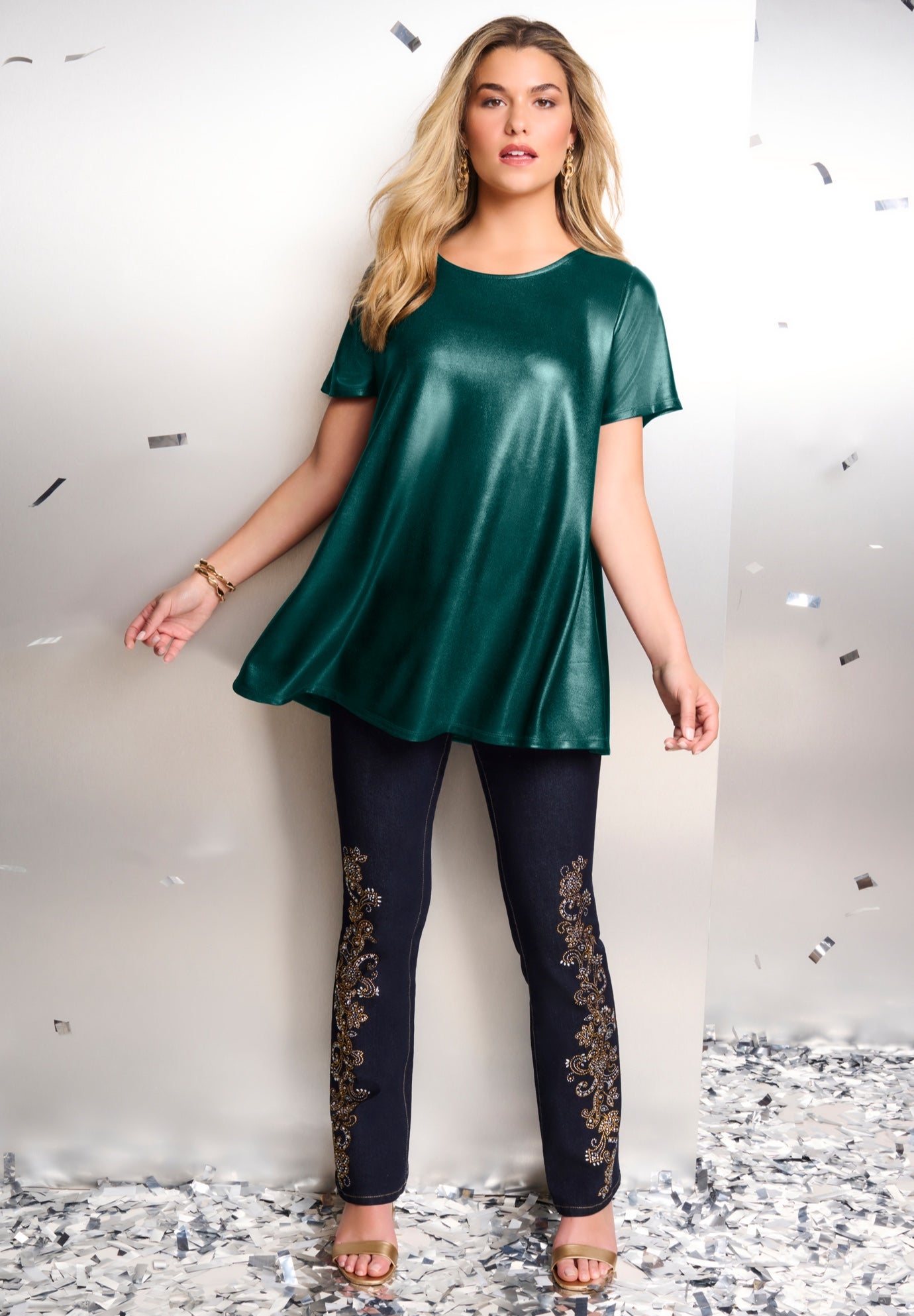 Metallic Swing Tee image number 1