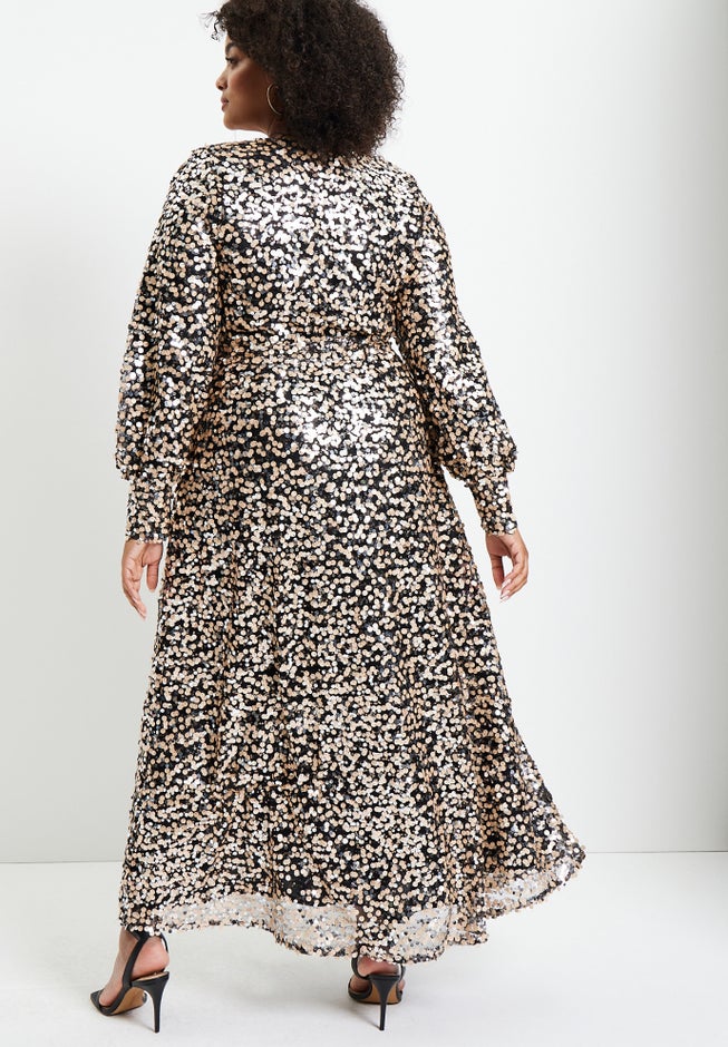 Evyre Side Slit Sequin Dress image number 1