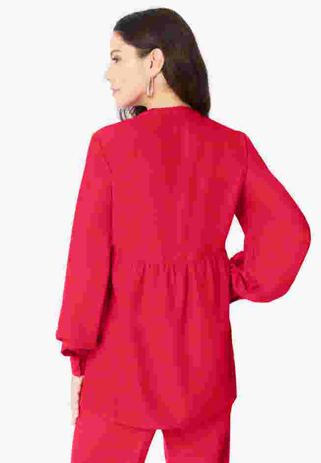 Sequined Lace-Paneled Top image number 1