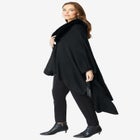 Faux Fur-Trimmed Shawl image number null