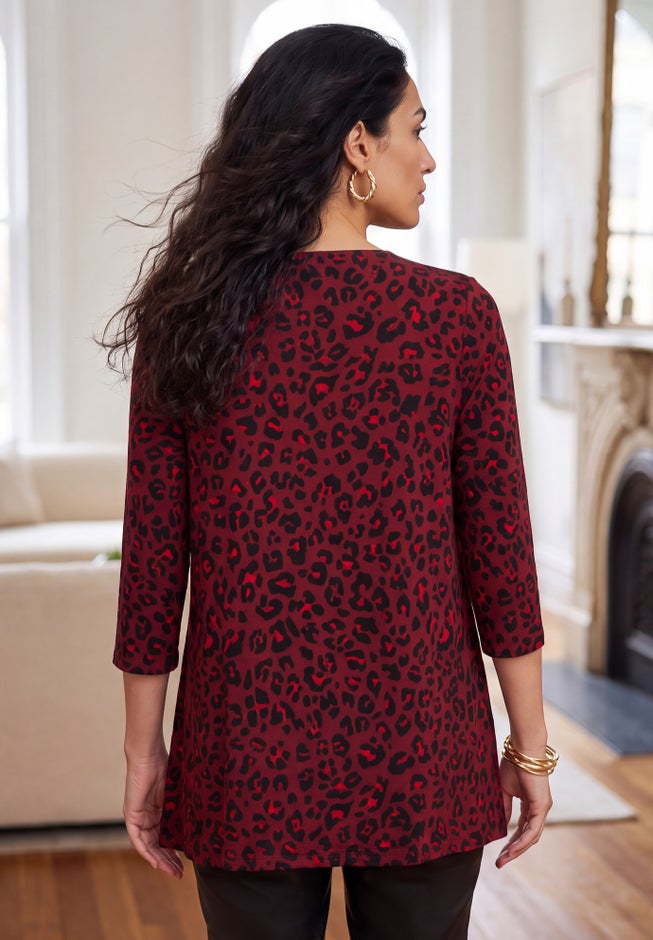 Twist-Front Trapeze Tunic image number 1