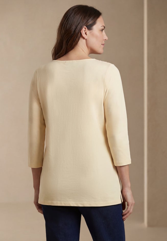 Crochet Trim Boatneck Tunic image number 2