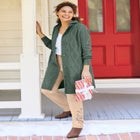 Cable Cardigan Hoodie Sweater image number null