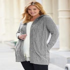 Cable Cardigan Hoodie Sweater image number null