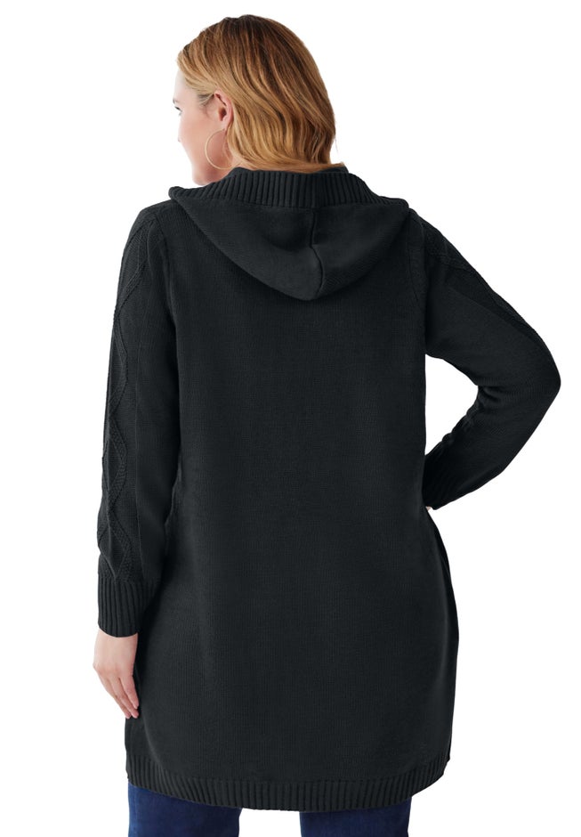 Cable Cardigan Hoodie Sweater image number 1