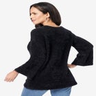 Eyelash Lace Neck Sweater image number null