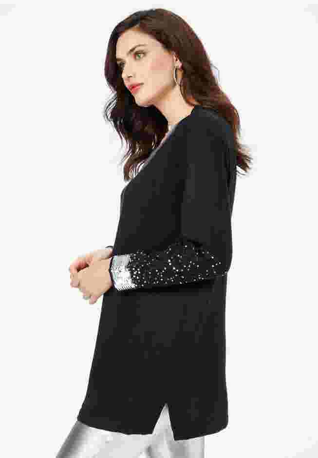 Sequin Pullover Sweater image number 2
