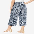 Stretch Knit Wide Leg Crop Pant image number null