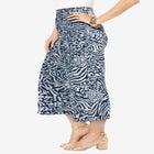 Stretch Knit Wide Leg Crop Pant image number null