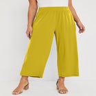 Stretch Knit Wide Leg Crop Pant image number null