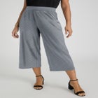 Stretch Knit Wide Leg Crop Pant image number null