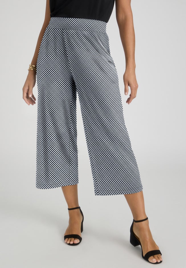 Stretch Knit Wide Leg Crop Pant image number 0
