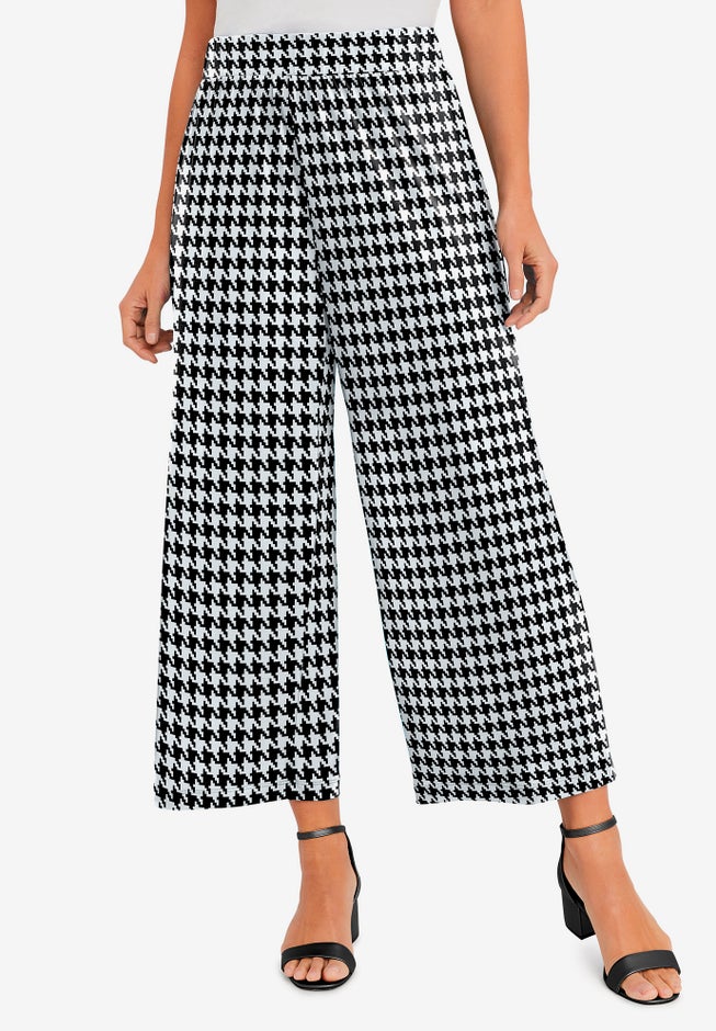 Stretch Knit Wide Leg Crop Pant image number 0